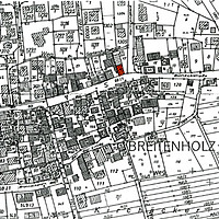 aktueller Flurkartenausschnitt / Wohnstallhaus in 72117 Ammerbuch - Breitenholz