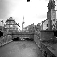 Photogrammetrische Aufnahme
Ansicht von West, 1977 / Tulla-Brücke in 76356 Weingarten, Weingarten (Baden)