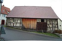 Schafscheuer, Kirchberg 10, Flacht. Westfassade. Verzeichnungskorrigierte Digitalaufnahme / ehem. Schafscheuer in 71287 Weissach - Flacht (26.05.2008 - Michael Hermann) Schafscheuer, Kirchberg 10, Flacht. Westfassade. Verzeichnungskorrigierte Digitalaufnahme / ehem. Schafscheuer in 71287 Weissach - Flacht (26.05.2008 - Michael Hermann)