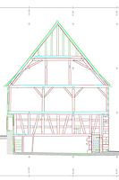 Zehntscheuer Weissach, Querschnitt 2. Bauaufnahme GS 3. / Zehntscheuer in 71287 Weissach/Württ. (01.12.2005 - Michael Hermann) Zehntscheuer Weissach, Querschnitt 2. Bauaufnahme GS 3. / Zehntscheuer in 71287 Weissach/Württ. (01.12.2005 - Michael Hermann)