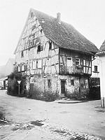 Historische Ansicht des Gebäudes (1968) / Ehem. Gerberhaus in 75015 Bretten (01.01.1968 - Bildindex Foto Marburg: LDA Karlsruhe, 1086/57 [mi05053e05a])