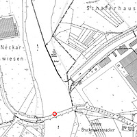 Flurkarte 1952 (Vorlage LV-BW) / Ulrichsbrücke in 73257 Köngen