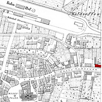 Flurkarte 1877 (Vorlage LAD) / ehem. Polizeigebäude in 74613 Öhringen