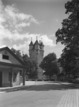 Fünfknopf- u. Knöpflesturm, Ansicht mit Torwachthäuschen in der Bahnhofstraße (1961) / Fünfknopfturm in 73525 Schwäbisch Gmünd (Bildindex: Foto Marburg, Foto: Schmidt-Glassner, Helga; Aufnahme-Nr. 1.554.646)