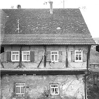 Ausschnitt photogrammetrische Aufnahme
Ansicht Nordost, 1977 / Grosses Haus (Haus Schilling) in 72639 Neuffen
