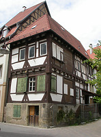 Eppingen, ehem. Ratsschänke, 
Ansicht von Südosten / Ehemalige Ratsschänke in 75031 Eppingen