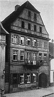 Westfassade. Historische Aufnahme von 1908. / ehemaliges Gasthaus "Rose" in 74172 Neckarsulm (07.01.2011 - Stadtarchiv Neckarsulm)