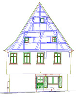 Ostansicht / altes Pfarrhaus in 72119 Ammerbuch - Altingen