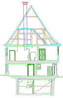 Querschnitt / altes Pfarrhaus in 72119 Ammerbuch - Altingen