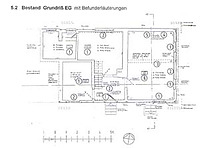 Karlsbad-Langensteinbach, Weinbrennerstraße 7, Haus Conrath, Befundplan Erdgeschoss / Haus Conrath in 76307 Karlsbad-Langensteinbach