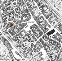 Ausschnitt aus der historischen Flurkarte von 1820 / Wohnhaus in 72764 Reutlingen