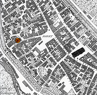 Ausschnitt aus der historischen Flurkarte von 1820 / Wohn- und Geschäftshaus in 72764 Reutlingen