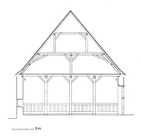 Rekonstruierter Querschnitt des ursprünglichen Zustands  / Zehntscheuer in 72355 Schömberg