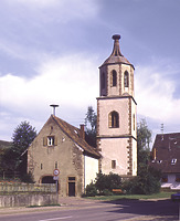 Denzlingen, ehem. Michaelskirche (sog. Storchenturm) von Südwesten.  / Storchenturm, ehem. Michaelskirche in 79211 Denzlingen
