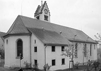 Ansicht von Nordost, 1991 / Kirche St. Martin in 78086 Brigachtal-Kirchdorf