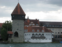 Rheinsteig 2 (Rheintorturm) und 4 (Lesehalle), mit Blick auf die Nordostfassade / Ehem. Lesehalle in 78462 Konstanz (2008 - Schoenenberg)