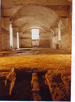 Refektorium, nach Absenkung auf das barocke Niveau. Von Norden. / Refektorium in 97877 Bronnbach Refektorium, nach Absenkung auf das barocke Niveau. Von Norden. / Refektorium in 97877 Bronnbach