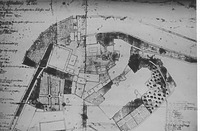 Lageplan des Schlossbereichs, um 1766 / Ehemalige Burg bei der Schlosskirche in 75175 Pforzheim, kein Eintrag