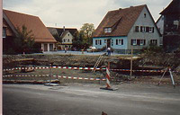 Gesamtansicht von Nordosten, rechts Wohngebäude Kirchstr.3
	
 / Bereich der ehemaligen Scheune in 74523 Hessental