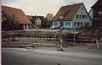 Gesamtansicht von Nordosten, rechts Wohngebäude Kirchstr.3
	
 / Bereich der ehemaligen Scheune in 74523 Hessental