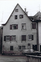 Westfassade der hofseitigen Hauserweiterung als Queranbau / Fachwerkhaus in 73728 Esslingen a.N., Esslingen am Neckar