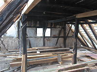 Dachraum im 1. DG während der Sanierung (2006) / Wohnhaus in 97941 Tauberbischofsheim