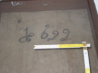 Innenliegende Innschrift auf einem Gefachefeld 1699 / sog. Heidtsches Haus in 71665 Vaihingen an der Enz-Enzweihingen