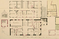 Ausschnitt aus einem Plan von 1808 [StA LB D39, Bü. 709] / ehem. Obervogts-Behausung und späteres Forstamt in 73230 Kirchheim unter Teck