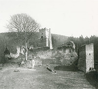 Aufnahmen von Nord, 1984 / Burgruine Freudenburg in 97896 Freudenberg/Main