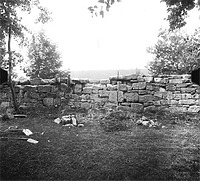 Aufnahme von Nord, 1982 / Klostermauer in 73099 Adelberg, Adelberg - Kloster