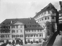 Ev. Stfit, Ansicht vom Klosterberg, Blick in den Außenhof mit Ostflüge und Kapelle rechts (1925/26) / Ehemaliges Augustinerkloster Alter und Neuer Bau in 72070 Tübingen (Bildindex Foto Marburg (mi13505b03a))