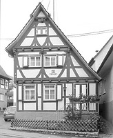 Hindenburgstraße 12, Ansicht von Nord, 1981 / Fassadenabwicklung in 71384 Weinstadt-Strümpfelbach