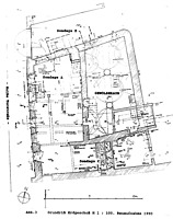 sog. Koch’sche Haus, Grundriss, EG,
Urheber: Schneider, Peter (Büro für Bauforschung / Schneider, Büro für Bauforschung) / sog. Koch’sche Haus in 76661 Philippsburg