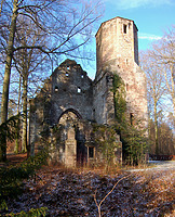 Ansicht von Osten, 2009,
Urheber: Regierungspräsidium Karlsruhe, RPK, Ref. 26 / Ruine der St. Barbarakapelle in 76307 Karlsbad-Langensteinbach