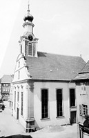 Evang. Stadtkirche, 1766, Ansicht SW
Quelle: Bildarchiv Foto Marburg / Evangelische Stadtkirche in 74740 Adelsheim