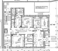 ehem. Wohnhaus, Arztpraxen, Grundriss, EG,
Urheber: Barthel, Wolfgang (Freier Architekt)  / ehem. Wohnhaus in 69115 Heidelberg-Weststadt