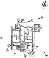 Bestandsplan, Erdgeschoss, 
Urheber: Heidelberg, Vermögen und Bau Baden-Württemberg, Universitätsbauamt Heidelberg (Abteilung) / Isoliergebäude der Neuen Medizinischen Klinik, Geb.-Nr. 4200 in 69115 Heidelberg-Bergheim