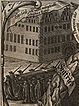 Schloss Weikersheim 1684. Kupferstich aus der Leichenpredigt auf Graf Siegfried von Hohenlohe-Langenburg. / Schloss in 97990 Weikersheim