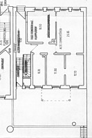 Wohnhaus, Grundriss EG,
Urheber: Vaculik, Hubert (Restaurator)  	 / Wohnhaus in 69115 Heidelberg-Weststadt
