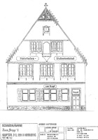 Gasthaus „Zum Sepp’l“, Nordansicht von 1998, 
Urheber: Maier, Hansjörg +Partner (Freier Architekt) / Gasthaus „Zum Sepp’l“ in 69117 Heidelberg-Altstadt