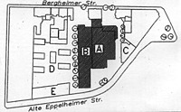 ehem. Schlossquelle-Brauerei, Lageplan,
Urheber: Jourdan & Müller PAS
 / ehem. Schlossquelle-Brauerei  in 69115 Heidelberg-Bergheim