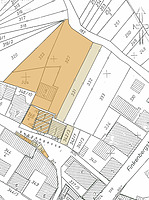 Katasterplan 1:500, mit Eintragung der Besitzverhältnisse im späten 20. Jahrhundert / Haus Rappengasse 6 in 74078 Heilbronn, Biberach Katasterplan 1:500, mit Eintragung der Besitzverhältnisse im späten 20. Jahrhundert / Haus Rappengasse 6 in 74078 Heilbronn, Biberach
