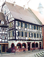 Löwenapotheke, Ansicht von NW
Quelle: Peter Schneider (Büro für Bauforschung) / Löwenapotheke in 69469 Weinheim