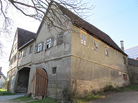 Ansicht des ehemaligen Gasthofes von Südosten (2010) / ehemaliger Gasthof Ochsen in 74626 Bretzfeld-Schwabbach