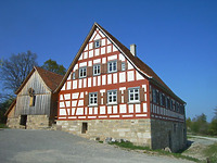 Die Mahl- und Sägemühle aus Weipertshofen im Hohenloher Freilandmuseum, Aufnahme 2010 / Mühle Laun in 74597 Stimpfach-Weipertshofen