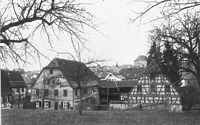 Heimsheim, Hauptstraße 9, Gasthaus Waldhorn / Gasthaus Waldhorn in 71296 Heimsheim (01.01.1972 - Bildindex Foto Marburg)
