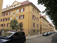 Ansicht der Siedlung von Südwesten entlang der Rotenbergstraße (2010) / Siedlung Rotenbergstraße in 70190 Stuttgart, Stuttgart-Ost (02.08.2010)
