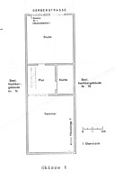 Grundriss 1. OG mit Markierung der Probestellen für Dendroanalyse / Wohnhaus in 78050 Villingen (15.04.2011 - Lohrum)