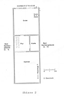 Grundriss 2. OG mit Markierung der Probestellen für Dendroanalyse / Wohnhaus in 78050 Villingen (15.04.2011 - Lohrum)