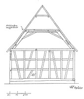 Querschnitt Scheune / Wohnhaus in 75443 Ötisheim (Lohrum)